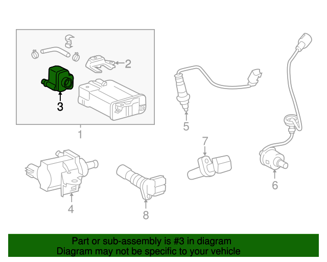 90910AF006 Evaporative Emissions System Leak Detection Pump 2010