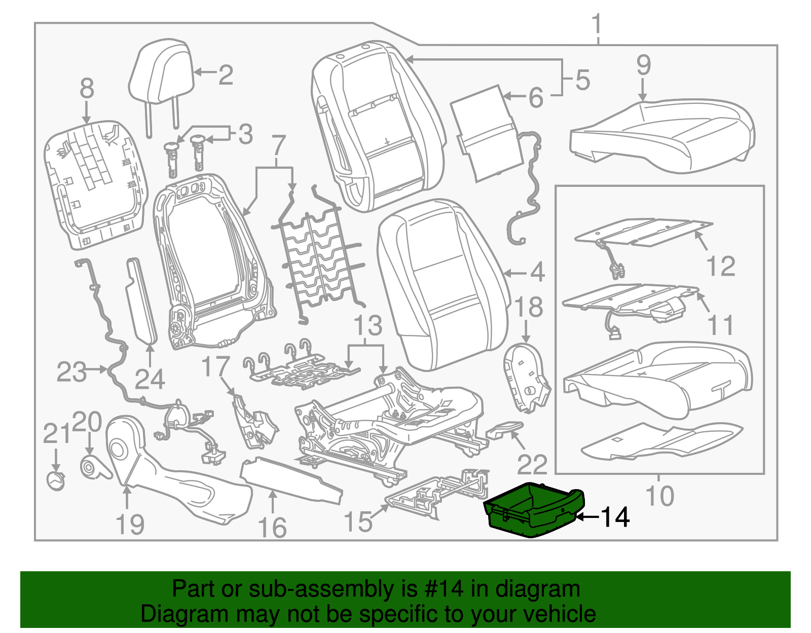Jet Black Front Storage Tray - GM (95078247)