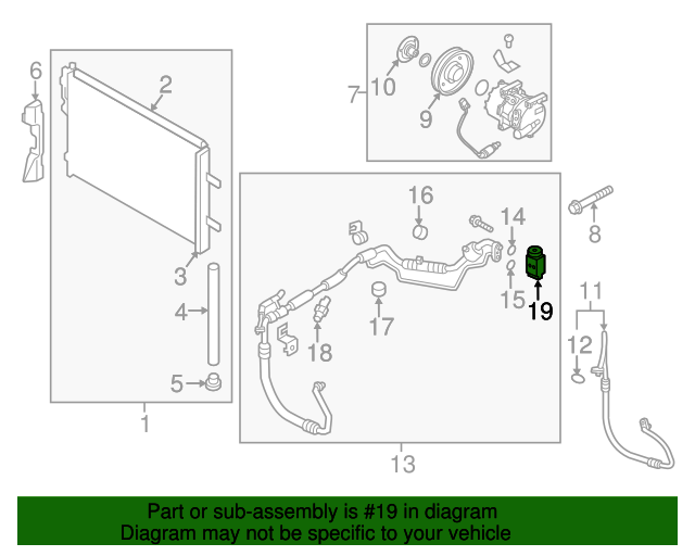 20132017 Kia Rio Expansion Valve 976261R000 Raceway Kia Parts