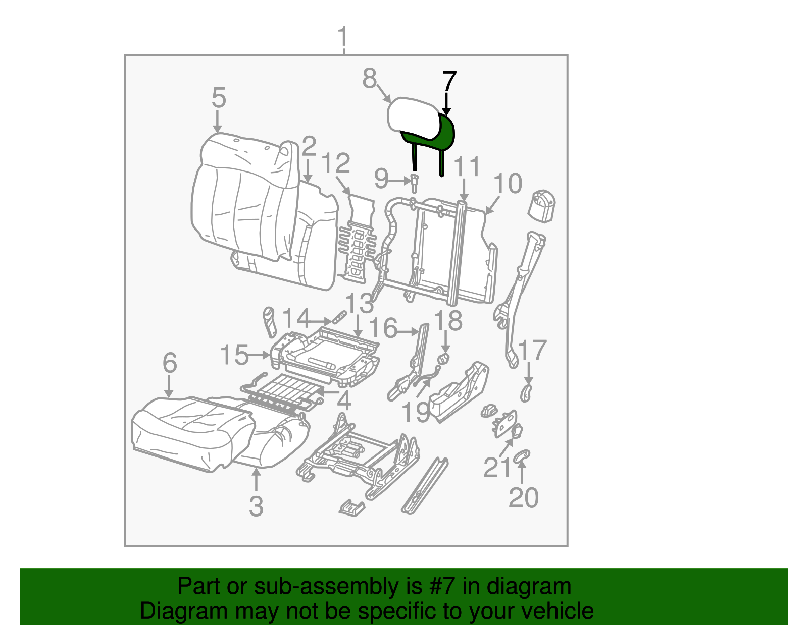 Headrest Pad - GM (88940263)