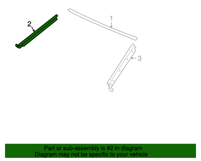 20012007 Toyota Windshield Molding (Right) 755330C030 Toyota Parts