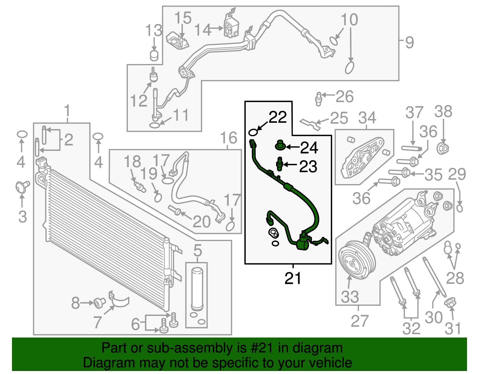 Suction Line - Ford (GV6Z-19D742-HA)
