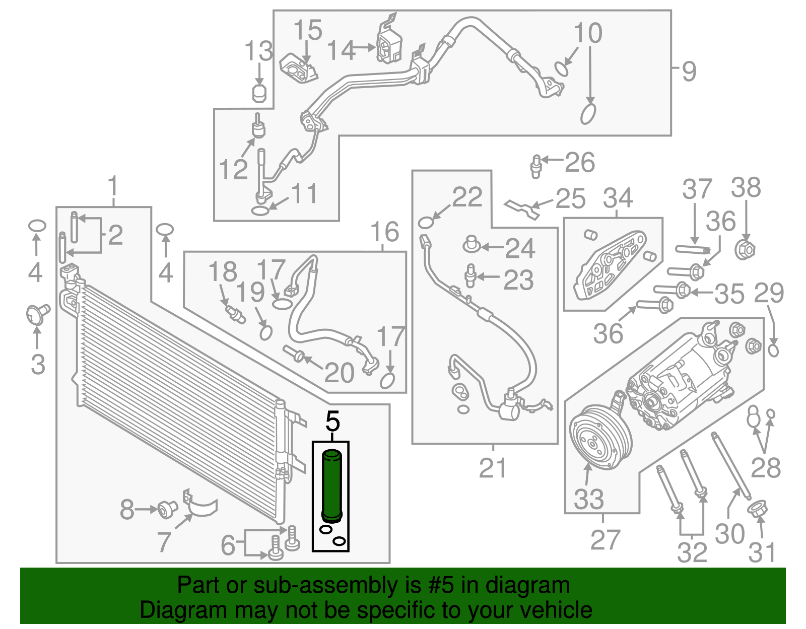 Motorcraft™ A/C Receiver Drier - Ford (YF-37418)