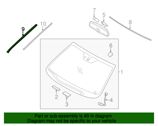 20112015 Kia Sorento OEM NEW 1115 Kia Sorento Sunroof Windshield