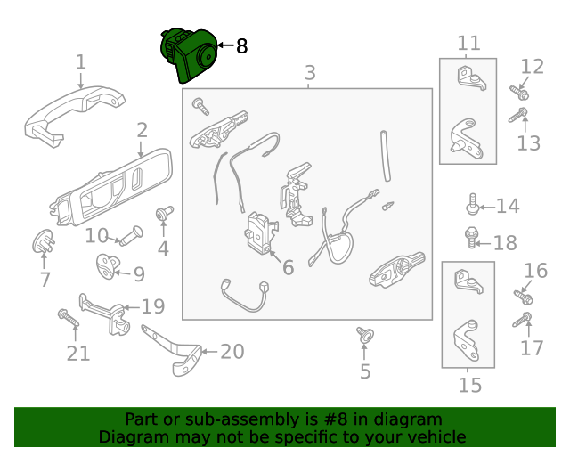 20202021 Ford OEM Lock Cylinder LB5Z7821991A OEM Ford Parts