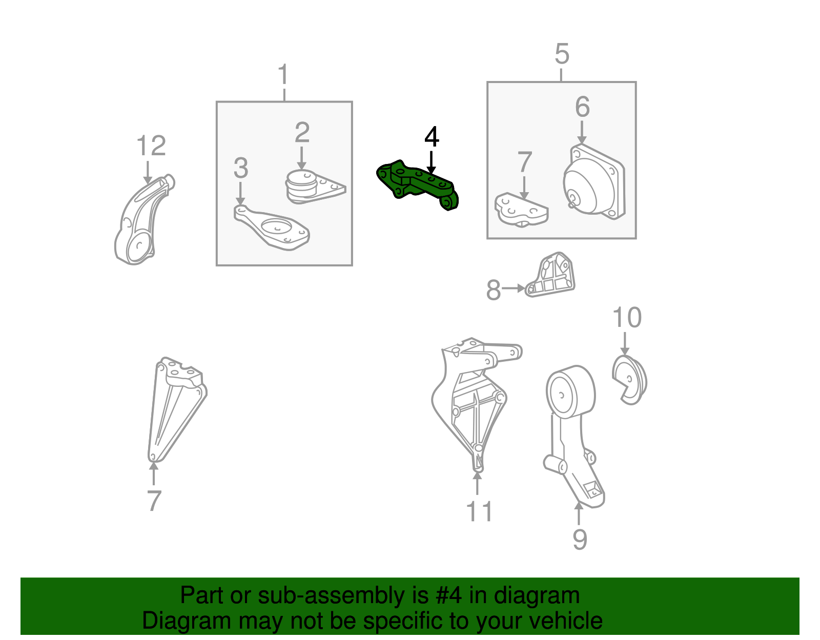 Bracket, Eng Mt - GM (09127295)