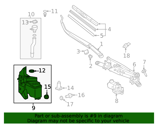 20202024 Toyota Corolla Washer Fluid Reservoir 8531502690 Toyota