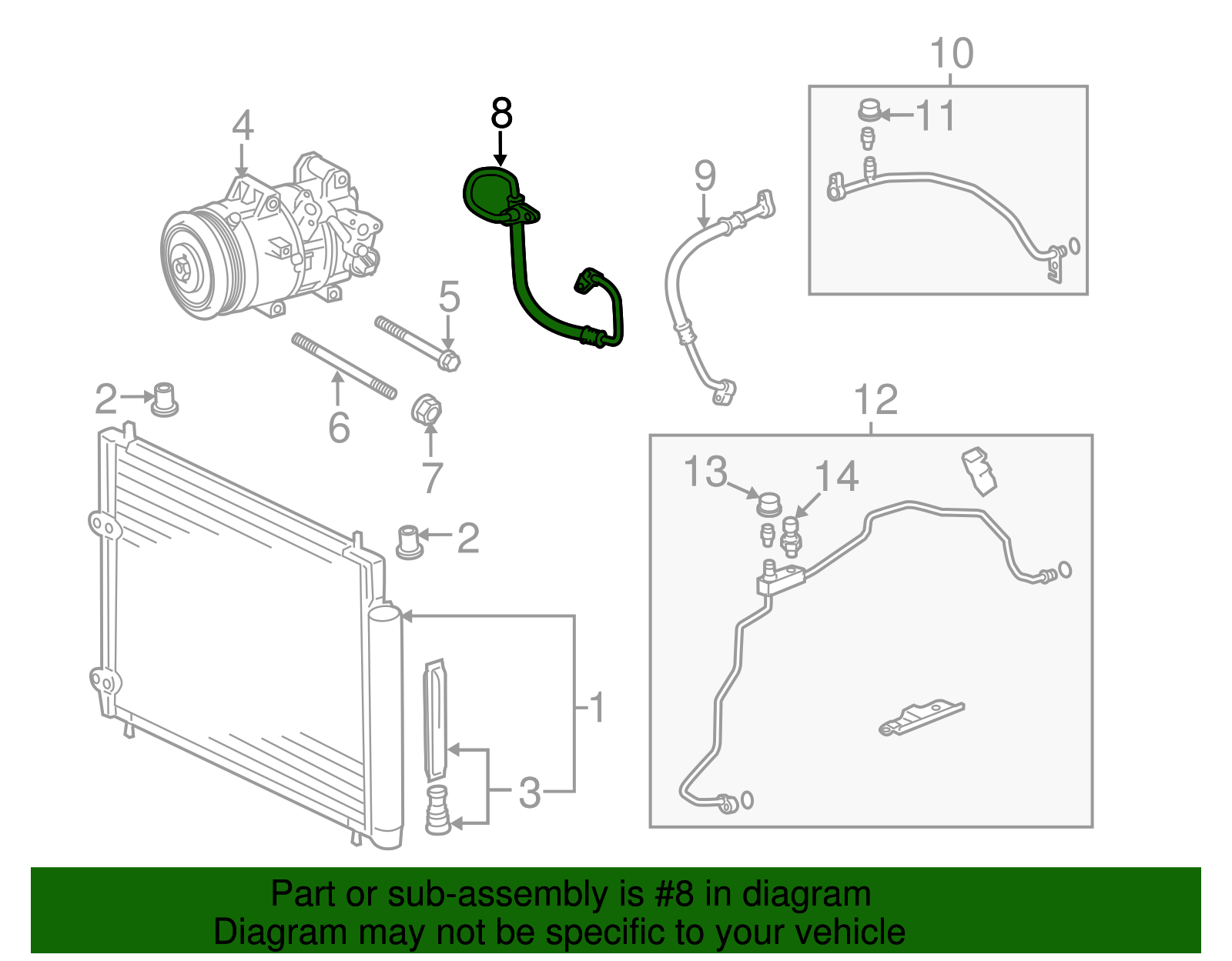 Discharge Hose - Toyota (88703-02860)