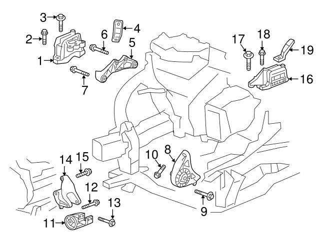 Westar Engine Mount EM-4189 – Fits 2011-2015 GM Passenger Cars (Replaces 3365, 23291455, A5720)