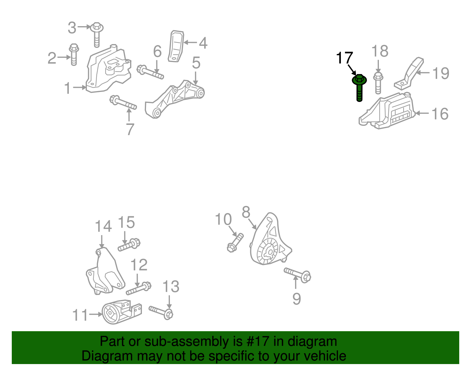 Genuine GM Motor Mount Bolt 11547918 eBay