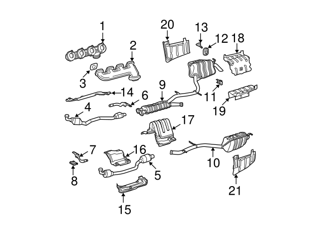211-490-26-19-80 - Front Pipe - 2003-2006 Mercedes-Benz ...