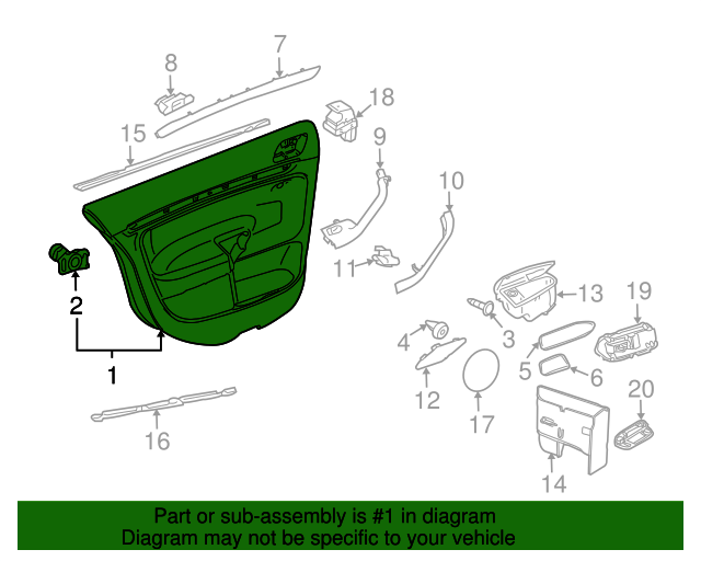 Door Trim Panel 1K5-867-212-DS-YJV