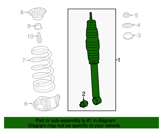 Genuine OEM Acura Shock Absorber Part 52610TX5A02 Acura Parts