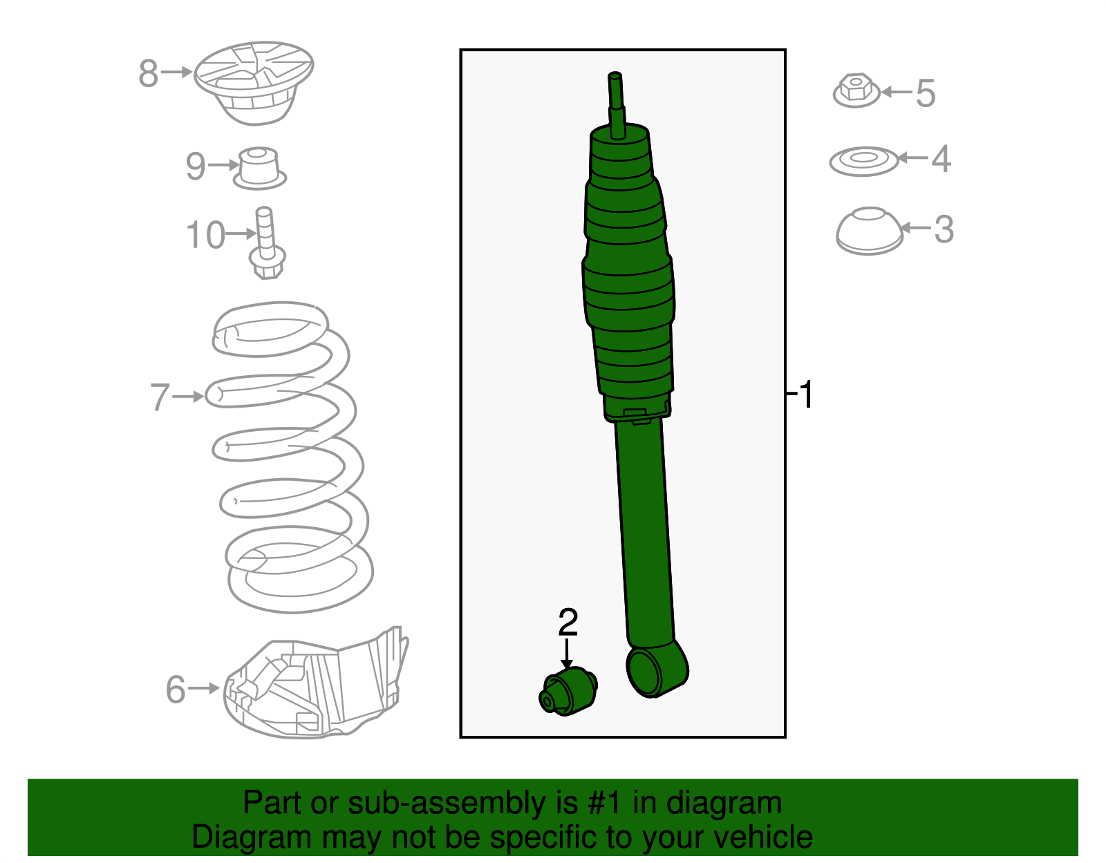 Genuine OEM Honda Acura 51611-TX4-A01 Right Front Shock Absorber Unit 13-15 RDX