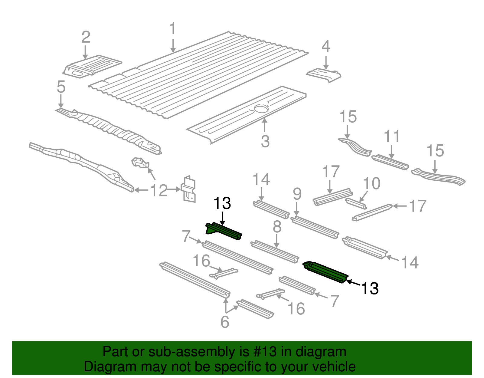 Floor Pan Reinforcement - GM (88944429)