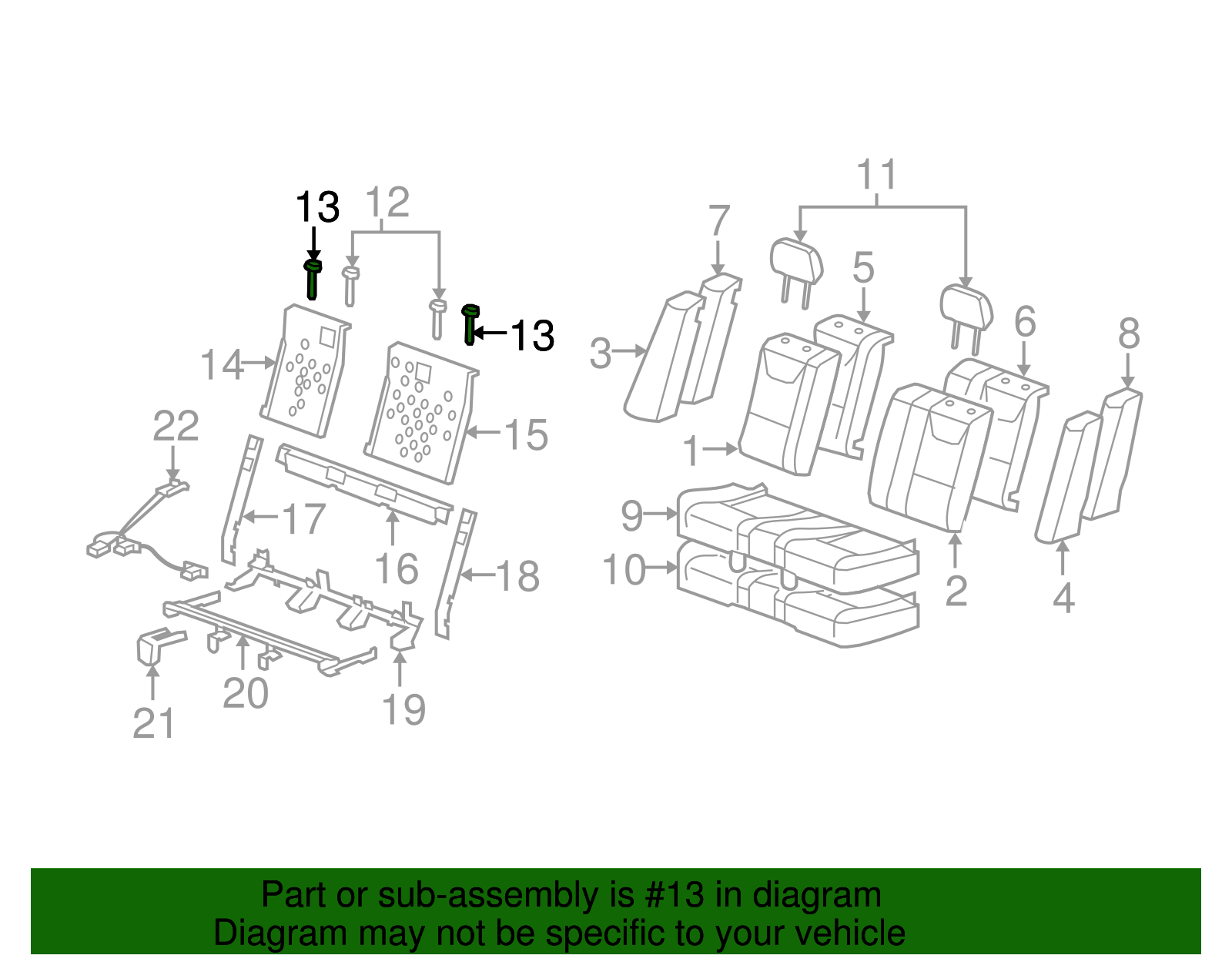 Guide-Front & Rear/Seat Hrst                *Ebony - GM (10357981)