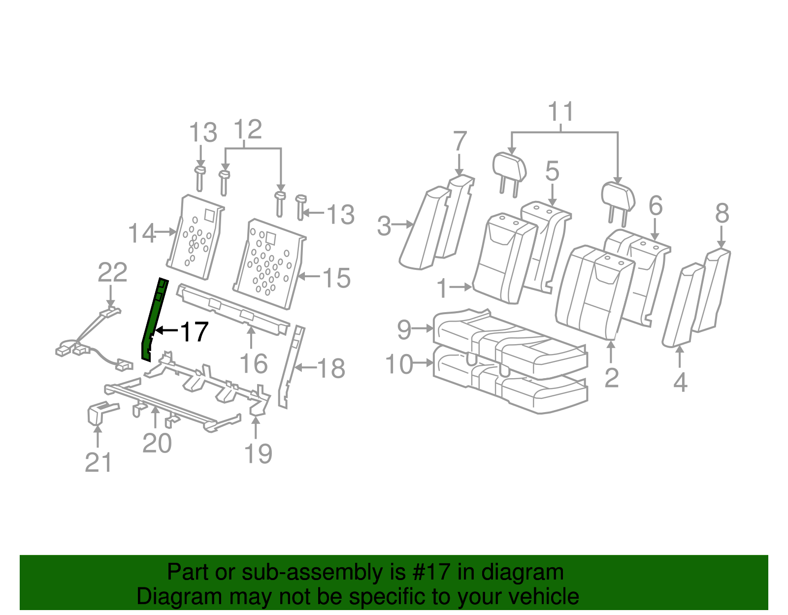 Bracket, R/Seat Black Side - GM (10395712)