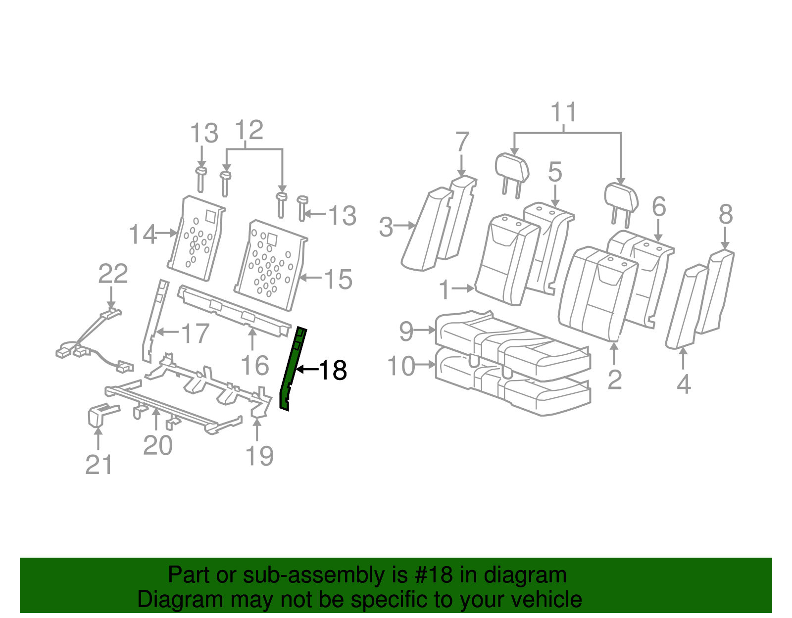 Bracket, R/Seat Black Side - GM (10395713)