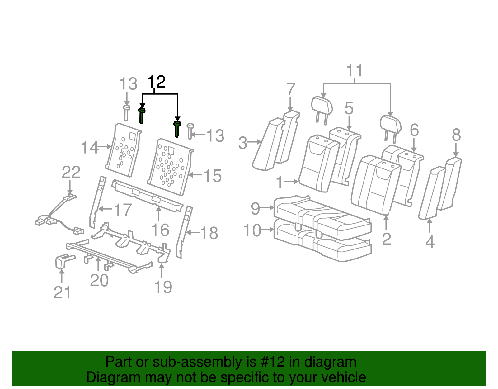 Guide-Front & Rear/Seat Hrst                *Ebony - GM (10357980)