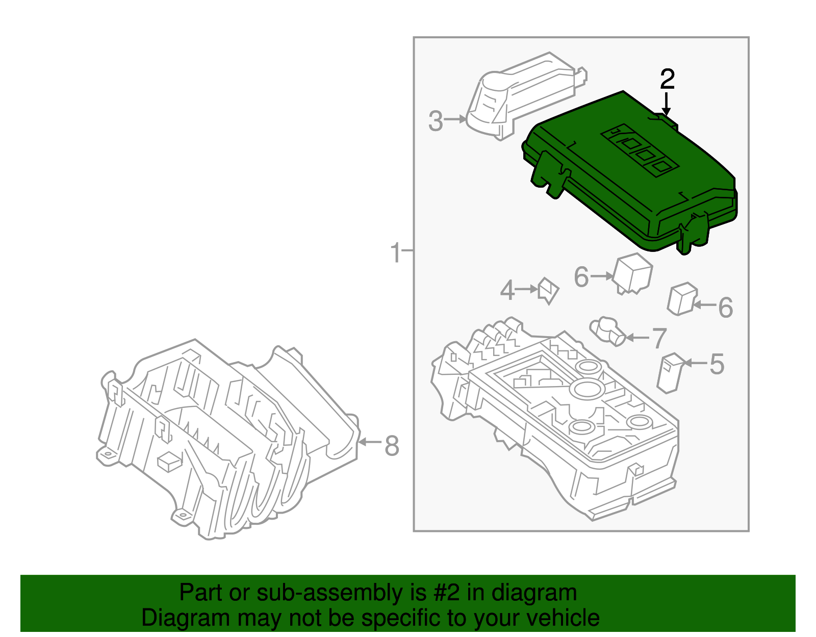 2016-2019 Chevrolet Cruze Front Compartment Fuse Block Housing Cover ...