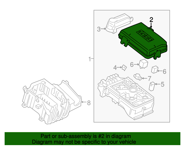20162019 Chevrolet Cruze Front Compartment Fuse Block Housing Cover
