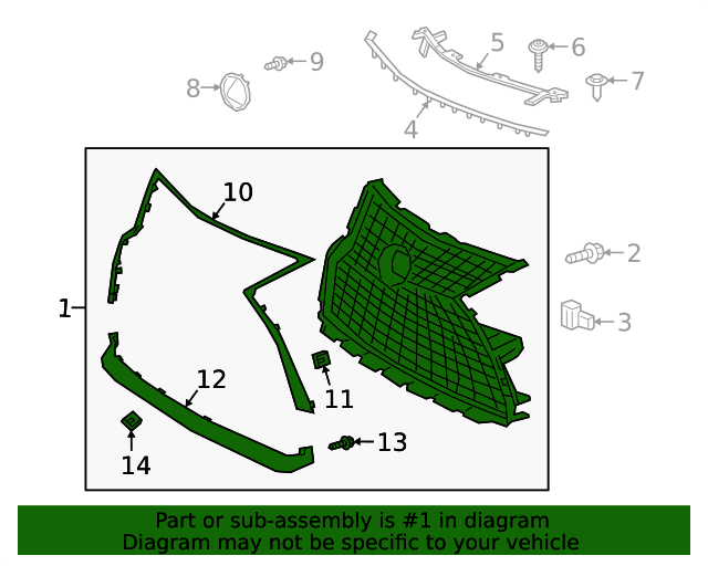 531010E420 Grille Assembly 20202022 Lexus Discount Parts Monster