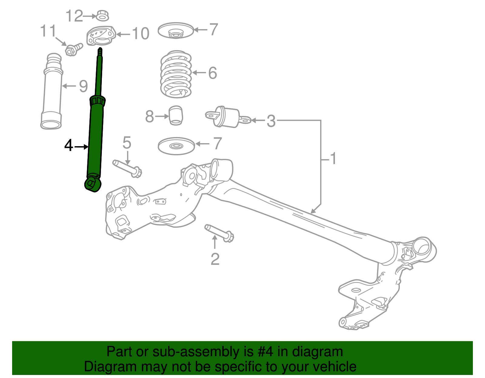 Rear Shock Absorber - GM (95271437)