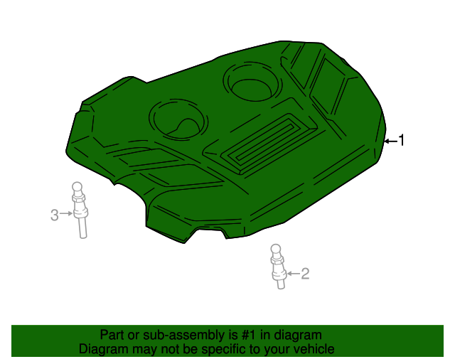 20162018 Ford Focus OEM Engine Cover G1FZ6A949B OEM Ford Parts