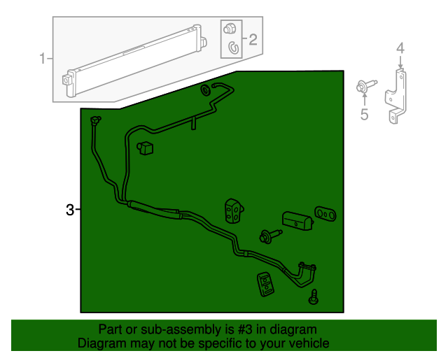 2018 Cadillac CT6 Automatic Transmission Fluid Cooler Inlet and Outlet Line 84161151 Maxon GMC