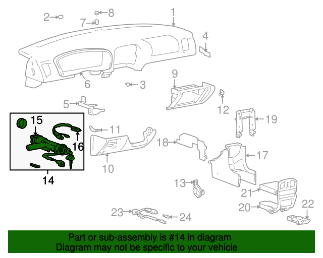 20012006 Kia Optima Ignition Lock Cylinder 81900 3CA00 OEM Parts Online