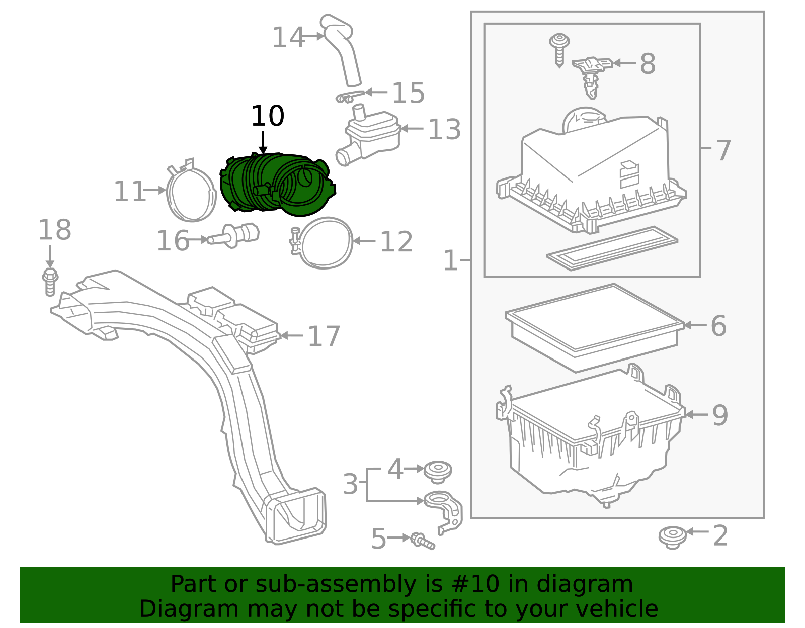 Air Inlet Hose - Toyota (17881-F0070)