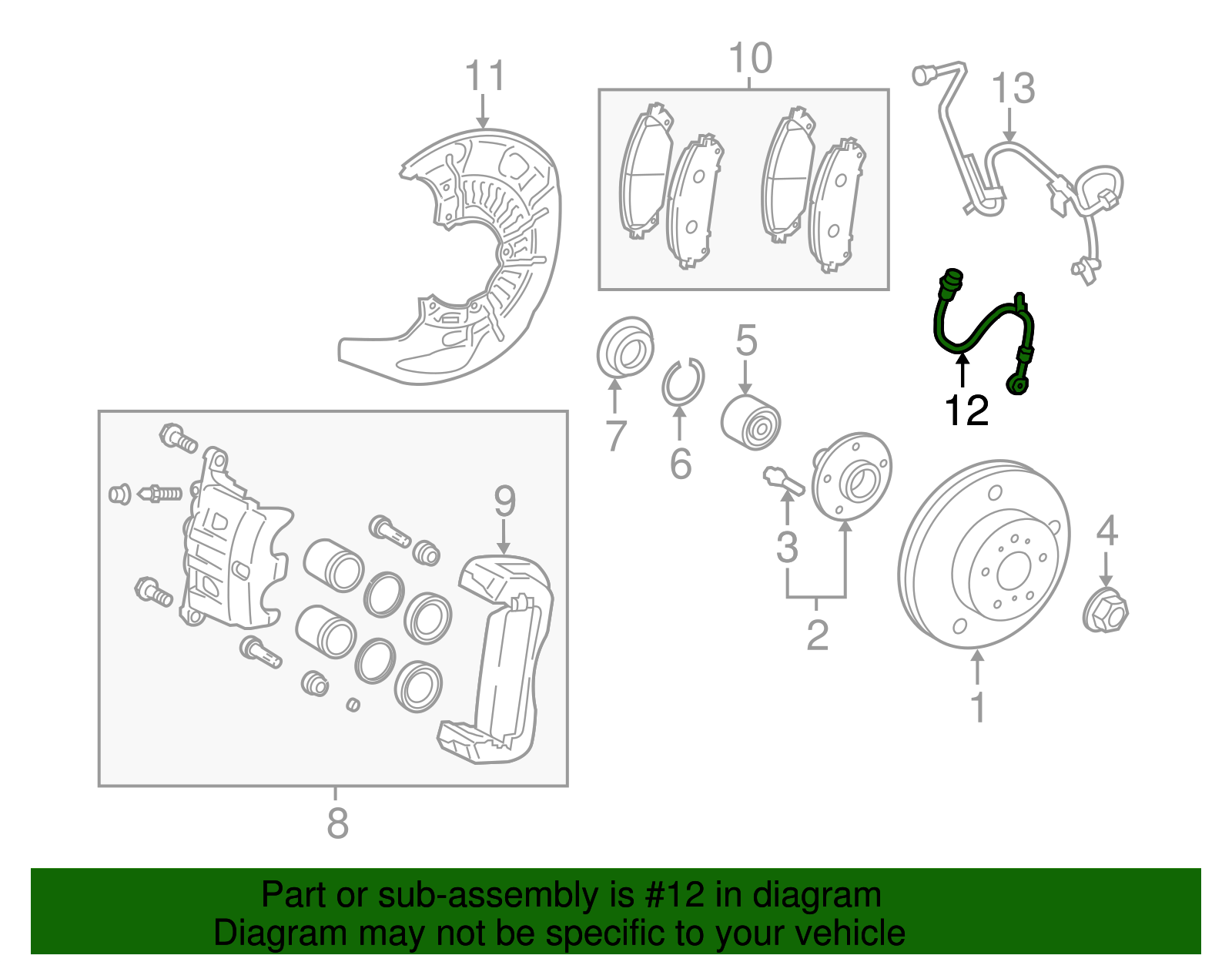 Brake Hose - Toyota (90947-A2093)