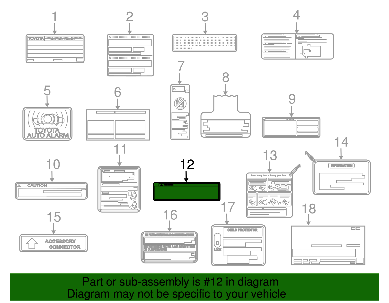 Info Label - Toyota (41991-60120)