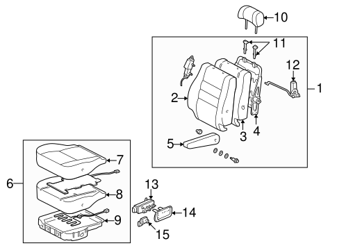 TOYOTA Genuine 71551-0C030 Seat Back Pad