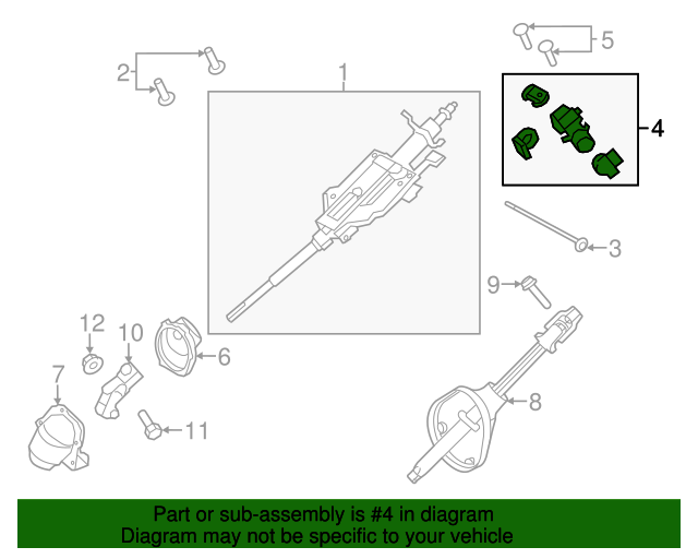 20112012 Ford Escape Ignition Lock Housing BL8Z3511A