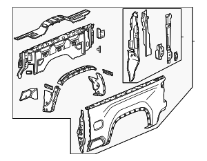 2020-2023 Chevrolet Side Panel 85554909 | TascaParts.com