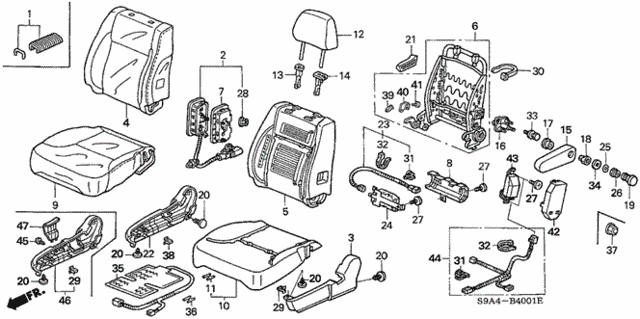 Front Seat (R.) for 2004 Honda CR-V #0