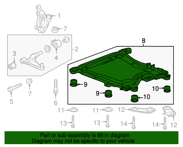 20112016 GM Engine Cradle 13327078 OEM GM Parts