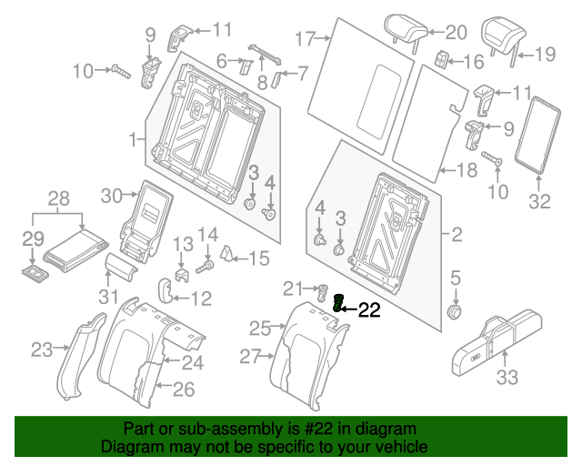 5G0886920MG6 Headrest Guide 20172020 Audi Audi OEM Parts