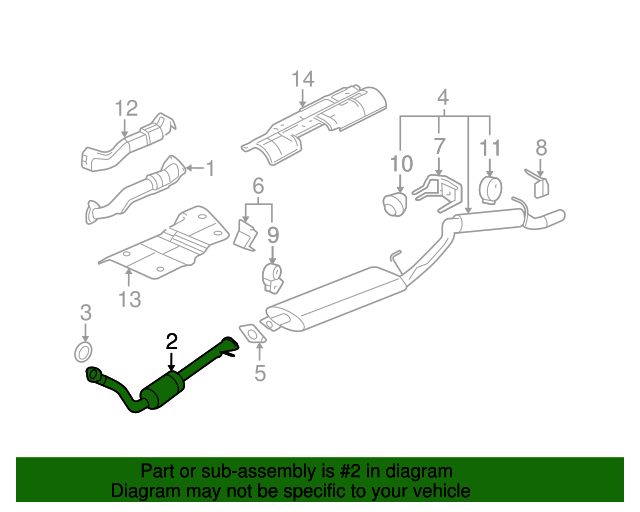 20062007 Buick Rendezvous Catalytic Converter 10352680
