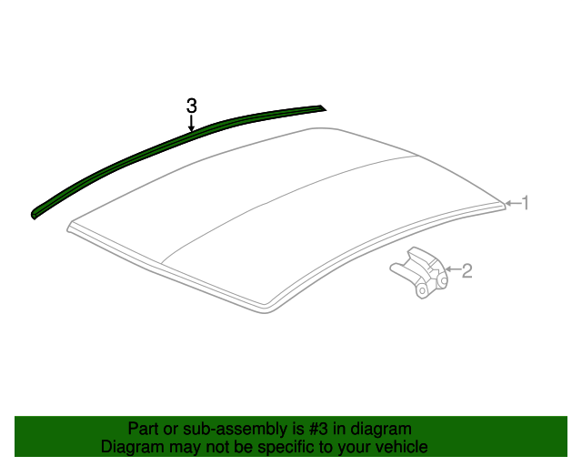 20122015 Honda Civic Molding Assembly R,roof 74306TR0A12 BKHonda
