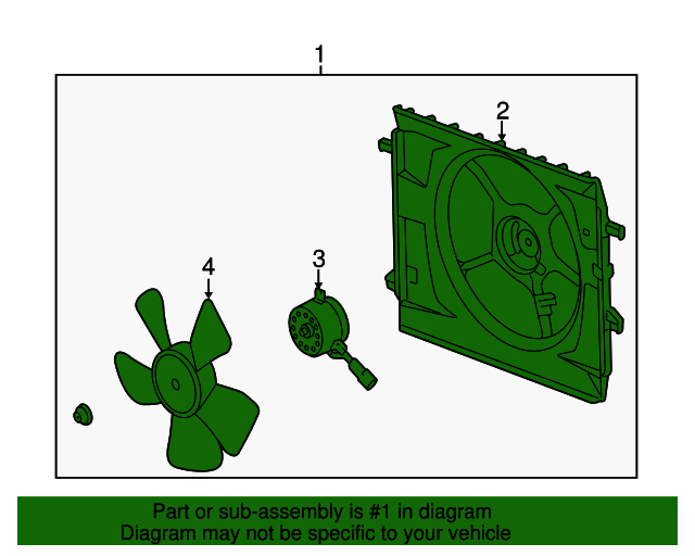 20072010 GM Engine Cooling Fan Shroud 19130227 GM