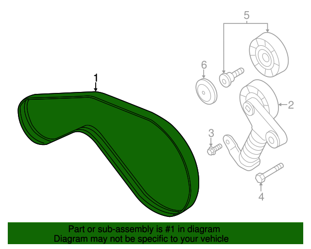 20132018 Audi Serpentine Belt 079903137AJ Audi USA Parts
