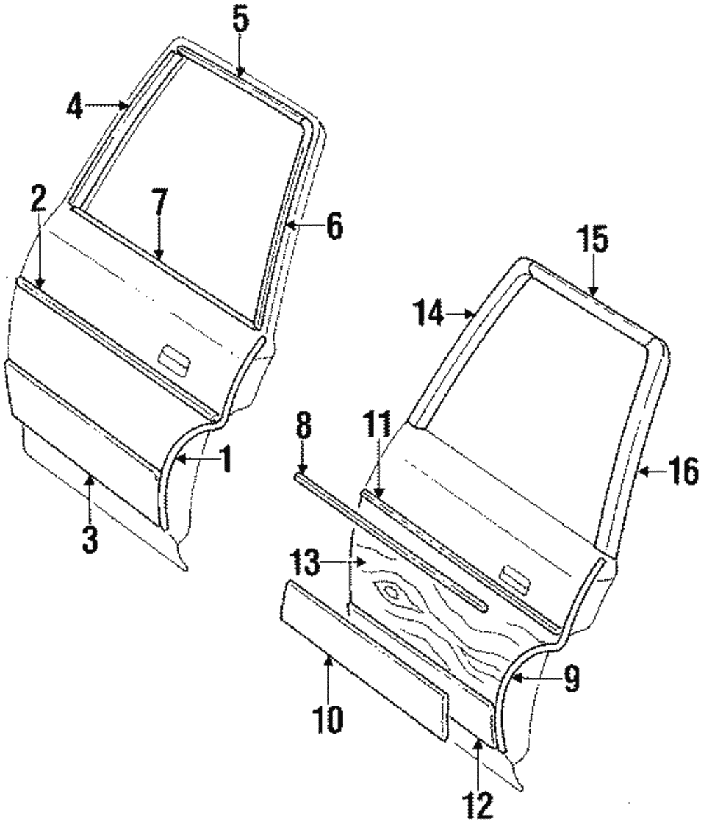 Molding Kit, R/D Lower - GM (9637161)