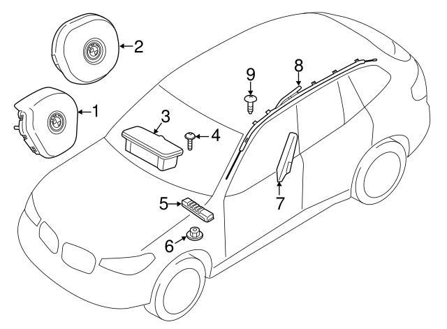 Genuine BMW 72-12-7-396-864 | Head Air Bag | FREE Shipping on Most 
