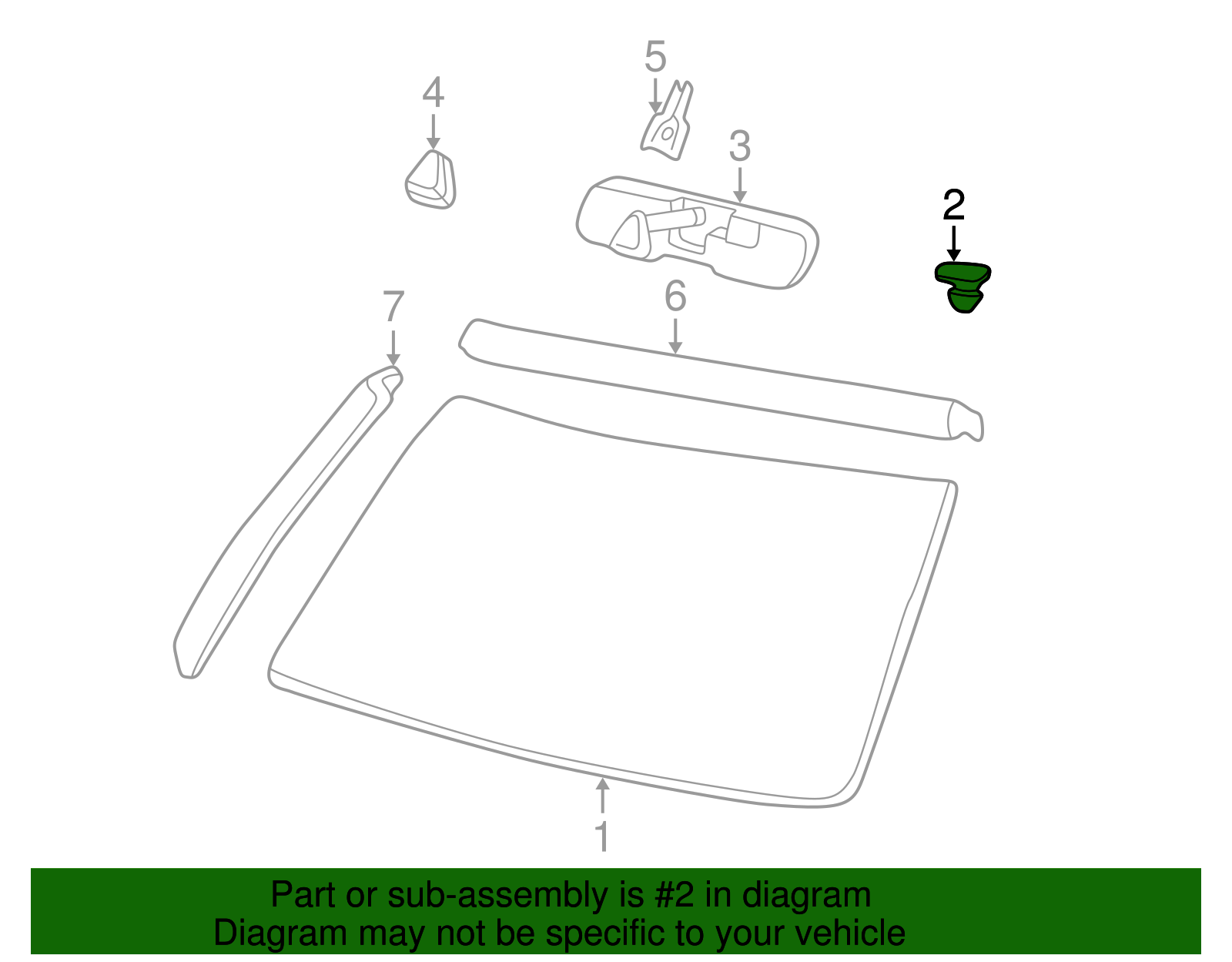Windshield Support - GM (15061964)