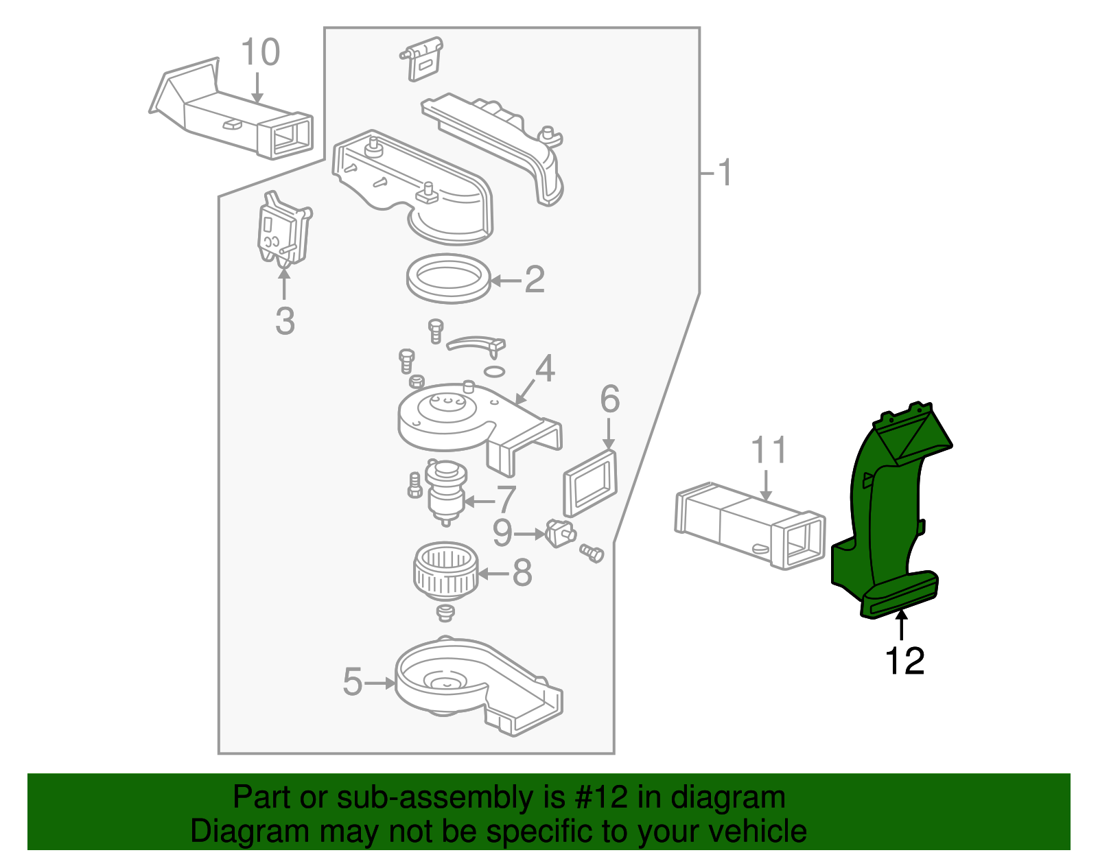 Outlet Duct - Ford (YL1Z-19A618-AA)