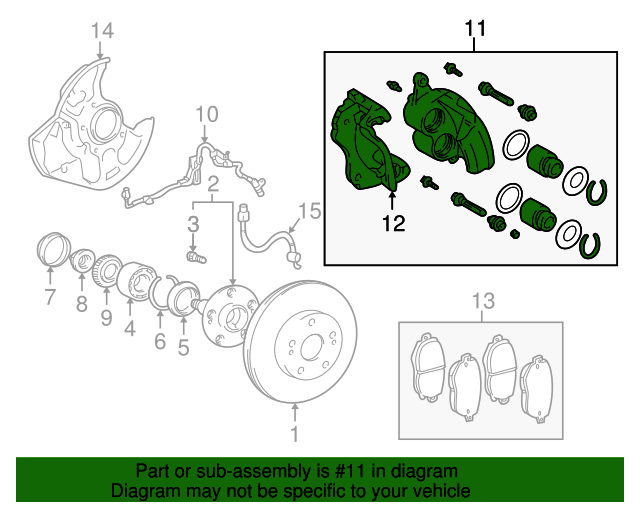 4775053010 Caliper 20012005 Lexus IS300 MyLexusParts