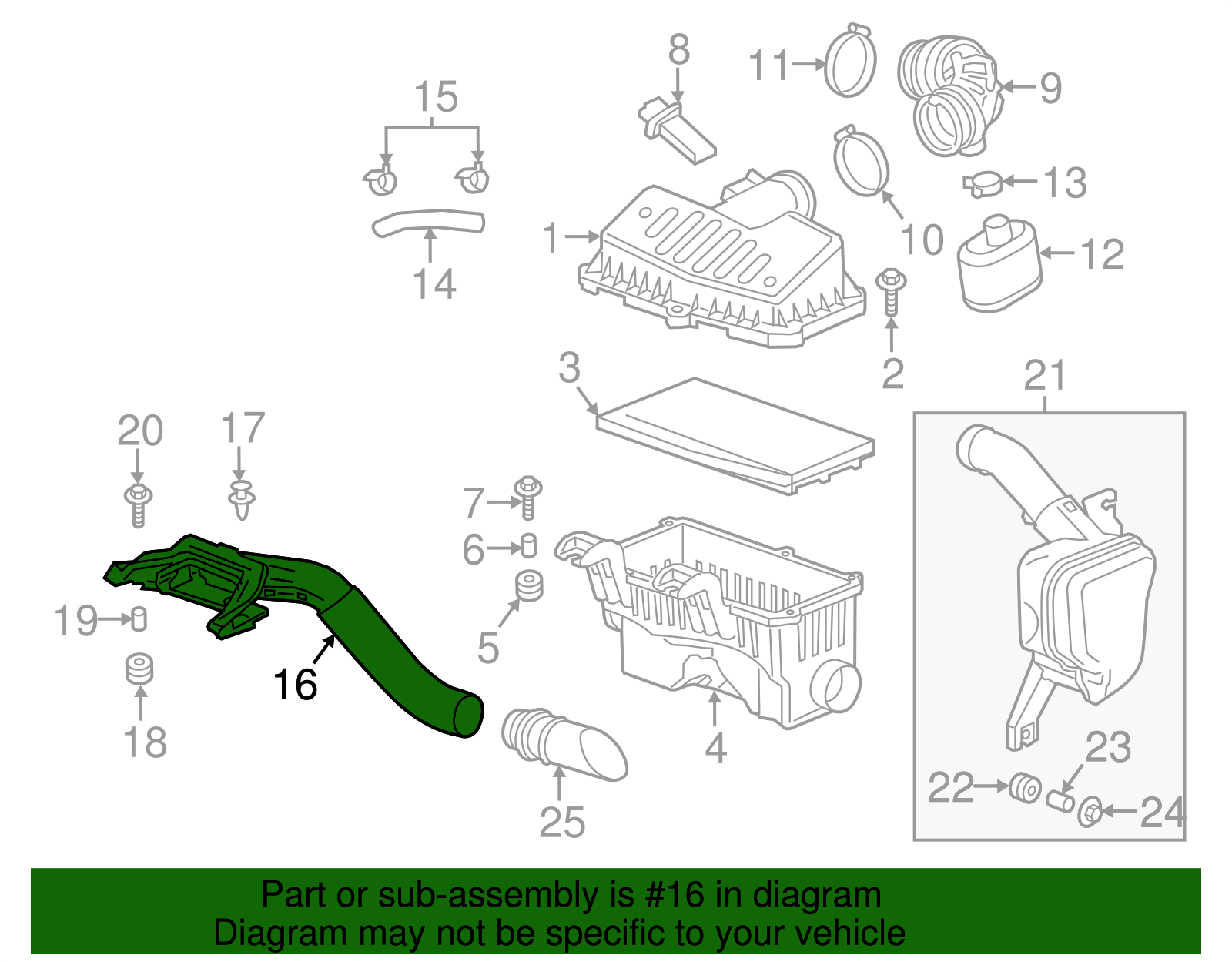 Intake Air Duct - GM (96910368)