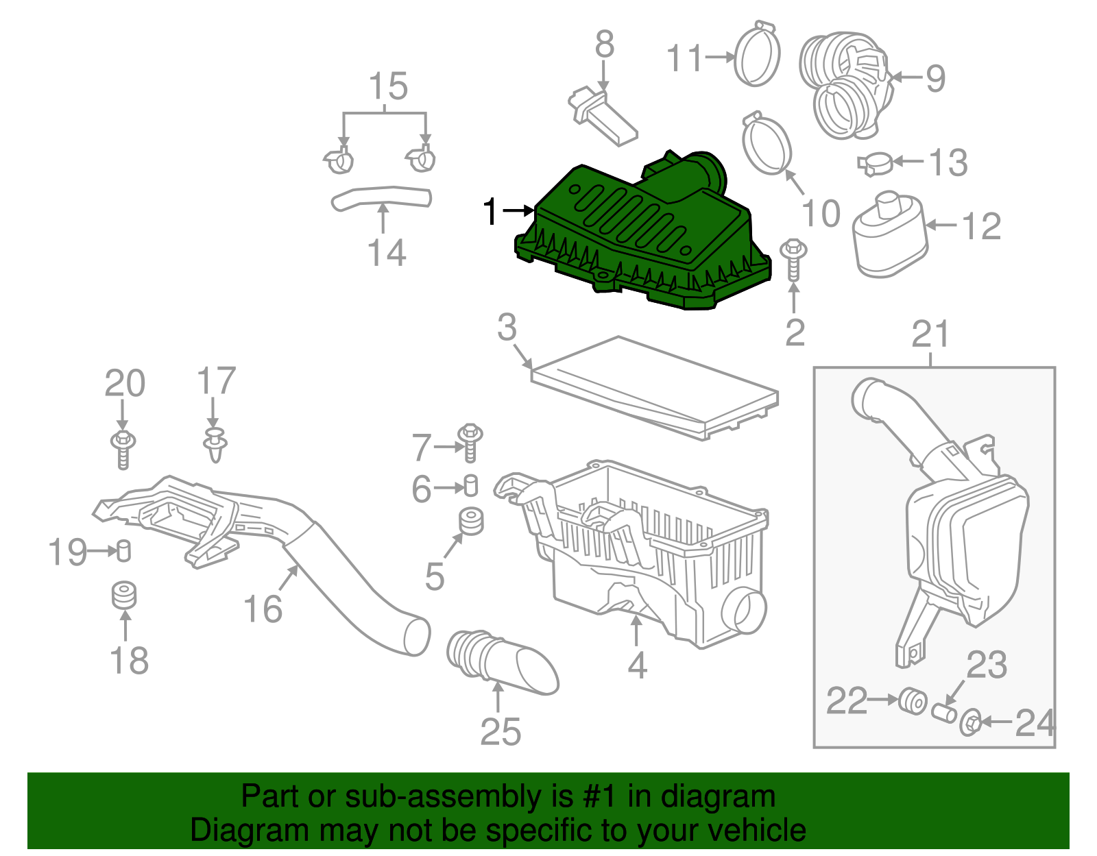 Air Cleaner Housing - GM (96910366)